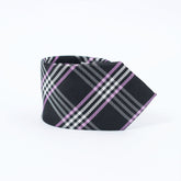 BLACK & PURPLE CHECKERED PLAID TIE